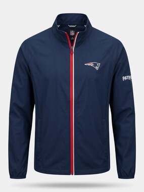 NFL Team Apparel New England Patriots Women Full Zip Jacket Navy Blue XL